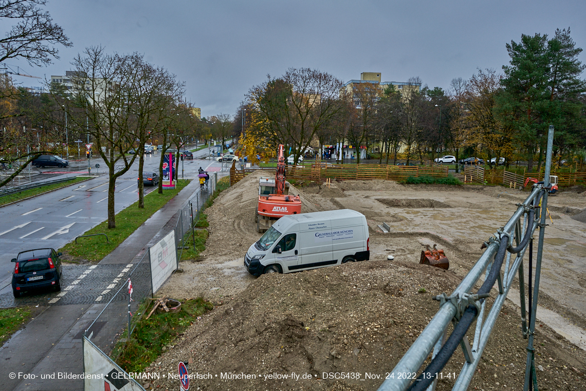 24.11.2022 - Baustelle an der Quiddestraße Haus für Kinder in Neuperlach